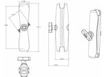 Ram Mounts Ram Braccio A Doppia Presa - C