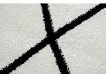 Tappeto Scandinavo Per Il Soggiorno Con Motivo A Diamante Nero Crema Di Facile Manutenzione Dimensioni - 120X170 Cm