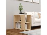 The Living Store Tavolino In Rovere Sonoma 60X30X50 Cm Materiale A Base Di Legno