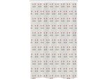Abakuhaus Gatto Giapponese Tenda Da Doccia Stretta, Kitten Faces, Set Decorativo Per Bagno In Tessuto Con Ganci, 120 X 180 Cm, Coconut Multicolore