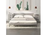 Comodini 2 Pz. Grigio Cemento 40X36X65 Cm