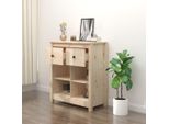 The Living Store Credenza 70X35X80 Cm Pino Massiccio
