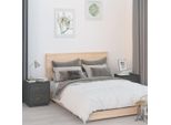 The Living Store Comodini 2 Pz. Grigio 40X34X45 Cm In Legno Di Pino Massiccio