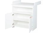 Fasciatoio Roba "Anton"" In Bianco, Incl. Piano Fasciatoio, Tavolo Fasciatoio Con 2 Ante E 1 Scomparto, Altezza Fasciatoio 90 Cm"