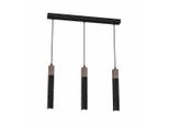 Milagro Solo Lampadario A Sospensione MLP7470 Legno Nero Lavato / Patinato