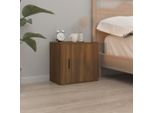 The Living Store Comodino A Parete Effetto Rovere Marrone 50X30X47 Cm