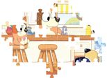 Cle Puzzle 104 Maxi Superkolor Bluey 27169