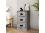 The Living Store Comodino Grey Sonoma 39X39X67 Cm Materiale A Base Di Legno