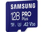 Samsung | Scheda Microsd Con Adattatore Sd | Pro Plus | 128 Gb | Scheda Di Memoria Microsdxc | Memoria Flash Classe U3, V30, A2 | Adattatore Sd