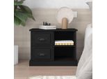 The Living Store Comodino Nero 60X35,5X45 Cm
