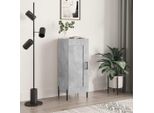 The Living Store Credenza Cemento Grigio 34,5X34X90 Cm Materiale A Base Di Legno