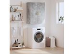 The Living Store Armadio A Muro Grigio Cemento 69,5X34X90 Cm