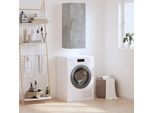 The Living Store Armadio A Muro Grigio Cemento 34,5X34X90 Cm