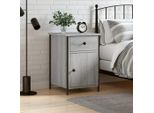 The Living Store Comodino Grigio Sonoma 40X42X60 Cm Materiale A Base Di Legno