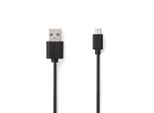 Cavo Usb | Usb 2.0 | USB-A Maschio | Usb Micro-B Maschio | 7,5 W | 480 Mbps | Nichelato | 1,00 M | Rotondo | Pvc | Nero | Etichetta