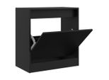 Vidaxl Scarpiera Nera 60X34X63,5 Cm Materiale A Base Di Legno
