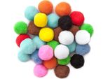 Pompon Colorati In Poliestere 5Cm 30Pz
