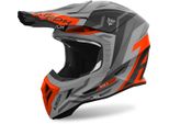 Airoh Aviator Ace 2 Ground Motocross Helm, Grigio/Arancio, S (55/56)
