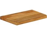 Vidaxl Piano Da Tavolo Con Bordo Ad Albero 50X30X2,5 Cm In Legno Massiccio Di Mango