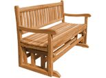 Panca A Dondolo In Teak Roma Di Teako Design - Panca Da Giardino Comoda E Robusta In Teak Massiccio, Di Facile Manutenzione E Resistente Agli Agenti Atmosferici (120 Cm, Blu)