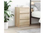 Vidaxl Comodini Con 3 Cassetti 2 Pezzi Rovere Sonoma 39X35X65 Cm