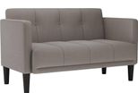Vidaxl Divano A Due Posti In Tessuto Taupe 111 Cm