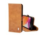 Custodia A Portafoglio In Pelle Torro Per Iphone Se E Iphone 8/7 (Con Funzione Stand) - Marrone Chiaro