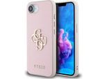 Guesspoliuretanograined 4G Logo In Metallo Custodia Per Iphone 16E Rosa Rosa Taglia Unica