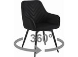 Sedia NANA360 - Velluto Nero / Gambe Nere X 1