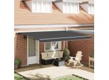 Vidaxl Tenda Da Sole Retrattile Antracite 450 X 300 Cm Poliestere E Metallo