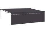 Vidaxl Tenda Da Sole Retrattile Antracite 450 X 350 Cm