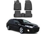 2004-2011 Peugeot 407 Berlina Estate Tappetini Tpe Nero 4 Pezzi
