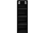 Vidaxl Armadio A Muro Con Ripiano In Rovere Nero 20 X 29,5 X 60 Cm