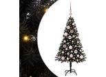 Vidaxl Albero Di Natale Con 150 Led Con Supporto Nero 120 Cm Pvc