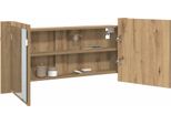 Syfax™ Armadio Specchio Led Rovere Artigianale 100 X 12 X 45 Cm