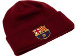 Barcelona Fc - Cappello Unisex, Risvolto, Tessuto Jersey BS6152 (Taglia Unica) (Borgogna)
