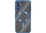 Avizar, Custodia Compatibile Con Galaxy A17 Magsafe Con Cornice Cromata, Blu
