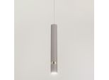 Moderna Lampada A Sospensione Tubolare In Cashmere Con Elemento Dorato 1Xgu10 10W Joker Milagro