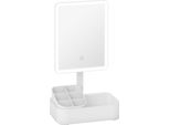Specchio Per Il Trucco Con Illuminazione Specchio Per Il Trucco Ricaricabile A Led Ruotabile Di 180° Con 2 Modalità Di Illuminazione, Bianco