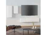 Vidaxl Set Di Mobili Tv 4 Pezzi In Legno Bianco - Mobile Tv - Mobili Tv - Mobili Tv - Mobili Tv