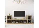 The Living Store Mobili Tv 4 Pezzi Rovere Sonoma 72X35X36,5 Cm Materiale In Legno