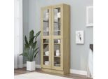 Vidaxl Vetrina Rovere Sonoma 82,5X30,5X185,5 Cm Materiale A Base Di Legno - Vetrina - Vetrine - Libreria - Librerie