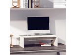 The Living Store Supporto Per Monitor Bianco 50X27X15 Cm In Legno Di Pino Massiccio