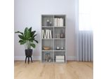 The Living Store Libreria/Sideboard Grey Sonoma 66×30×130 Cm Materiale A Base Di Legno