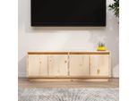 The Living Store Mobile Tv 110X34X40 Cm In Legno Di Pino Massiccio