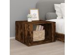 The Living Store Comodino Rovere Fumé 57X55X36 Cm Materiale Legno