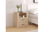 The Living Store Comodino Rovere Sonoma 50X36X60 Cm Materiale Legno