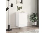 The Living Store Madia Bianca 40X35X70 Cm Materiale A Base Di Legno