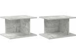 Syfax™ Comodino 2 Pcs Grigio Cemento 40 X 30 X 25 Cm Legno Multistrato