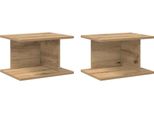 Syfax™ Comodino 2 Pcs Rovere Artigianale 40 X 30 X 25 Cm